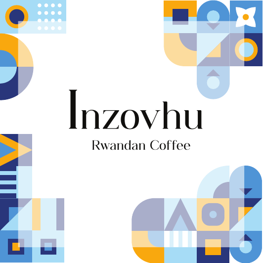 Inzovhu drip bag flat packaging artwork, geometric pattern